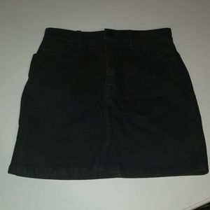 Black Denim Skirt